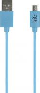 Кабель Kit USB – microUSB 1 м голубой (8600USBDATBLKT)