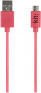Кабель Kit USB – microUSB 1 м красный (8600USBDATCOKT)
