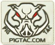 Шеврон резиновый P1G logo/Battle proven на липучке Shark