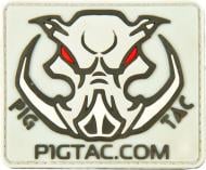 Шеврон резиновый на липучке "P1G logo" 1300 Shark