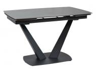 Стол обеденный Prestol Саймон 1200(1800)x800x750мм черный матовый/черный