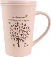 Чашка с крышкой Limited Edition Tree 390 мл бежевый (HTK-046) Чашка с крышкой Limited Edition Tree 390 мл бежевый (HTK-046)