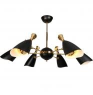 ВИТРИНА! Люстра подвесная Hopfen 6x40 Вт E27 черный ALER 6 LOFT