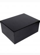 Коробка подарочная прямоугольная блеск черный 19х13х7,5 см