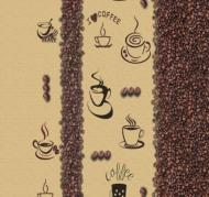 Скатерть Кофе 135x110 см белый с принтом Dariana