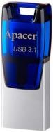 Флеш-память USB Apacer AH179 64 ГБ USB 3.1/microUSB (OTG) blue (AP64GAH179U-1)