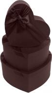 Коробка подарочная Сердце коричневое с бантиком 3365-2 26.8x23.8x10.3 см
