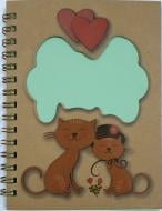 Блокнот для записей 10x14 см 50 листов с высечкой Коты SNTB-3983