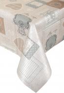 Скатерть Сердце 180x137 см бежевый с рисунком Dariana