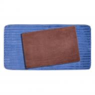 Набор ковриков Dariana Эко-мех Страйп 60x120 см маренго + Ананас 45х75 см коричневый