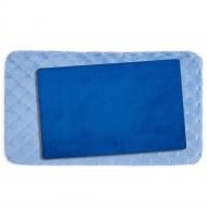 Набор ковриков Dariana Эко-мех Бриллиант 60x100 см хрустально-голубой + Ананас 45x75 см синий