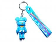 Брелок для ключей Медведь Power голубой