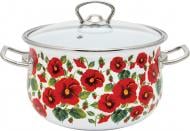 Кастрюля с крышкой Infinity ED 1176 22 см / 5 л Красный мак (6625129)