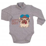 Боди для мальчика GABBI Гонки р.86 серый с рисунком BD-06-18