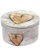 Коробка подарочная круглая сердце Happy 20,5х11см