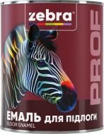 Эмаль ZEBRA PROF для пола красно-коричневый глянец 0,8 кг