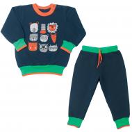 Комплект детской одежды Габби Зооленд синий с рисунком р.74 KT-03-18