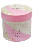 Коробка подарочная круглая Happy 16х15см