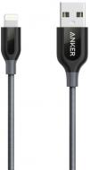 Кабель Anker USB – Apple Lightning 0.9 м серый (A8121HA2) Powerline+