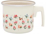 Кувшин Metrot для молока Цветы 14 см, 1,9 л, 3531 бежевый с рисунком