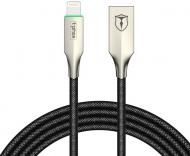 Кабель T-PHOX Lightning – USB 1 м чорний (T-L821 black) Auto