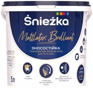 Краска латексная водоэмульсионная Sniezka Mattlatex Brilliant глубокий мат белый 5 л 6,8 кг