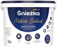 Краска латексная водоэмульсионная Sniezka Mattlatex Brilliant глубокий мат белый 10 л 13,7 кг