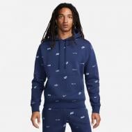 Джемпер Nike M NK CLUB+ BB PO HOODIE AOP FB7434-410 р.L синий