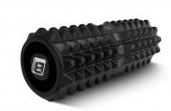 Масажний ролик EasyFit Grid Roller 33 см v.1.2 із заглушками Чорний (EF-2022a-V)