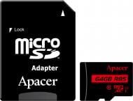 Карта памяти Apacer microSDHC 64 ГБ UHS Speed Class 1 (U1)Class 10 (AP64GMCSX10U5-R) AP64GMCSX10U5-R