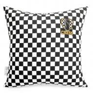 Подушка декоративна Chess 45x45 см чорно-білий IDEIA