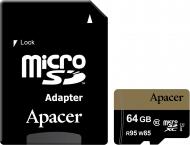 Карта памяти Apacer microSDXC 64 ГБ Class 10UHS-I Class 3 (U3) (AP64GMCSX10U4-R) AP64GMCSX10U4-R