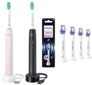 Набор электрических зубных щеток Philips Sonicare 3100 HX3675/15 + насадки HX6054/87
