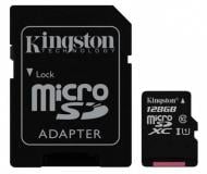 Карта памяти Kingston microSDXC 128 ГБ UHS Speed Class 1 (U1)Class 10 (SDCS/128GB)