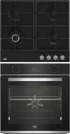 Комплект встраиваемой техники Beko варочная поверхность HIAW64225SB + духовой шкаф BBIM13300XD