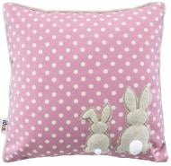 Подушка декоративная Заяц 43x43 см розовый IDEIA