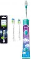 Набор Philips Sonicare For Kids электрическая зубная щетка детская HX6322/04 + насадки HX6062/87