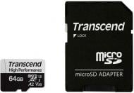 Карта памяти Transcend microSDHC 64 ГБ Class 10UHS-I Class 3 (U3) (TS64GUSD330S)