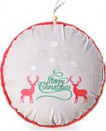 Подушка декоративная Новогодние олени 38x38 см серый IDEIA