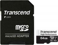 Карта пам'яті Transcend microSDHC 64 ГБ UHS Speed Class 1 (U1)Class 10 (TS64GUSD350V)