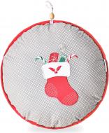 Подушка декоративная Новогодний сапожок 38x38 см серый IDEIA