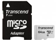 Карта пам'яті Transcend microSDXC 64 ГБ UHS Speed Class 1 (U1)Class 10 (TS64GUSD300S-A)
