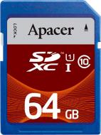 Карта пам'яті Apacer microSDXC 64 ГБ UHS Speed Class 1 (U1)Class 10 (AP64GSDXC10U1-R)