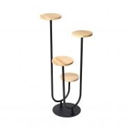 Підставка для квітів Vitan Півонія на 4 вазони чорна 49х49x102 см