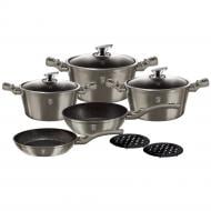 Набор посуды Berlinger Haus Metallic Line CARBON Edition 10 предметов BH 1219N