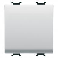 Выключатель кнопочный двухклавишный без подсветки белый GW10171