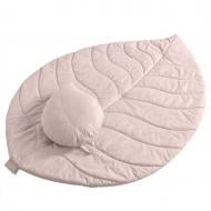 Набор Листик: коврик 100х150 см + подушка 30х50 см бежевый IDEIA