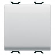 Переключатель двухклавишный без подсветки белый GW10071