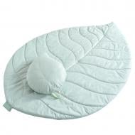 Набор Листик: коврик 100х150 см + подушка 30х50 см мятный IDEIA