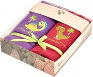 Набор салфеток Динозавр с пальмой 40x70 см фиолетово-красный IDEIA